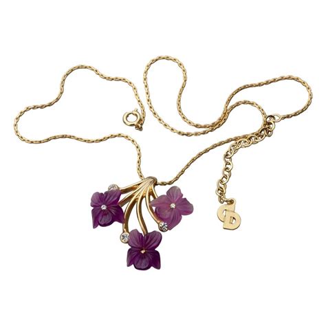 dior purple necklace|christian dior necklace for sale.